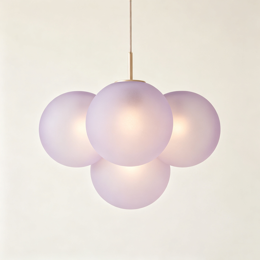 Lavender Bubble Glass Pendant Light