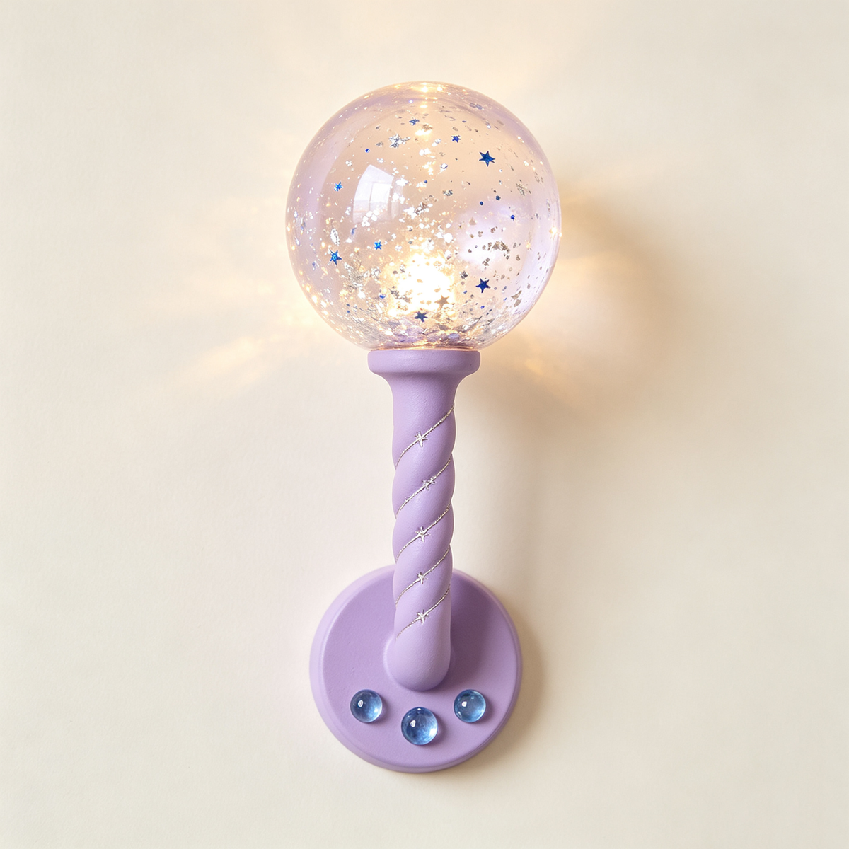 Purple Star Wand Wall Sconce