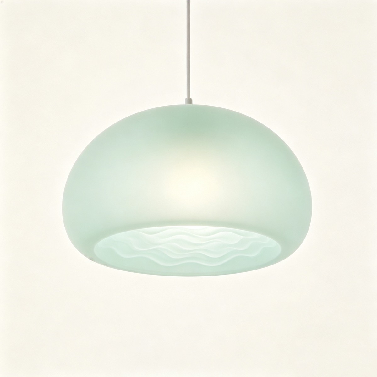 Mint Green Wave Dome Pendant Light
