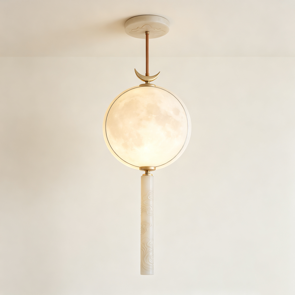 Moon Jade Cloud Pendant Light