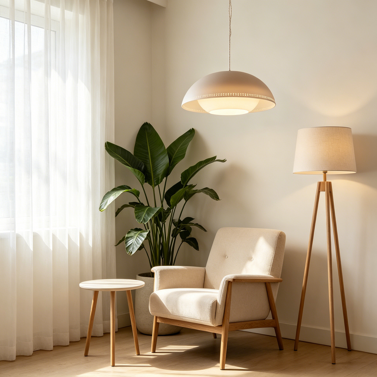 Nude Double Layer Dome Pendant Light
