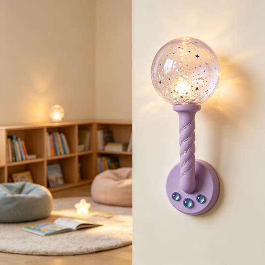 Purple Star Wand Wall Sconce