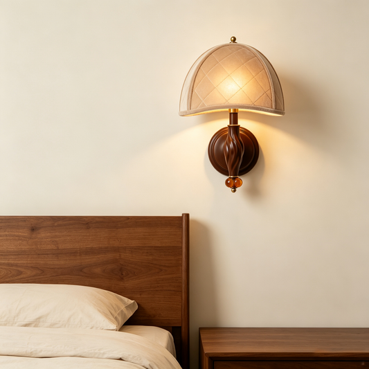 Champagne Velvet Dome Vintage Wall Sconce