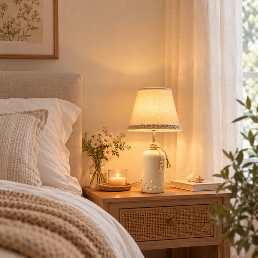 Coastal Shell Rope Table Lamp