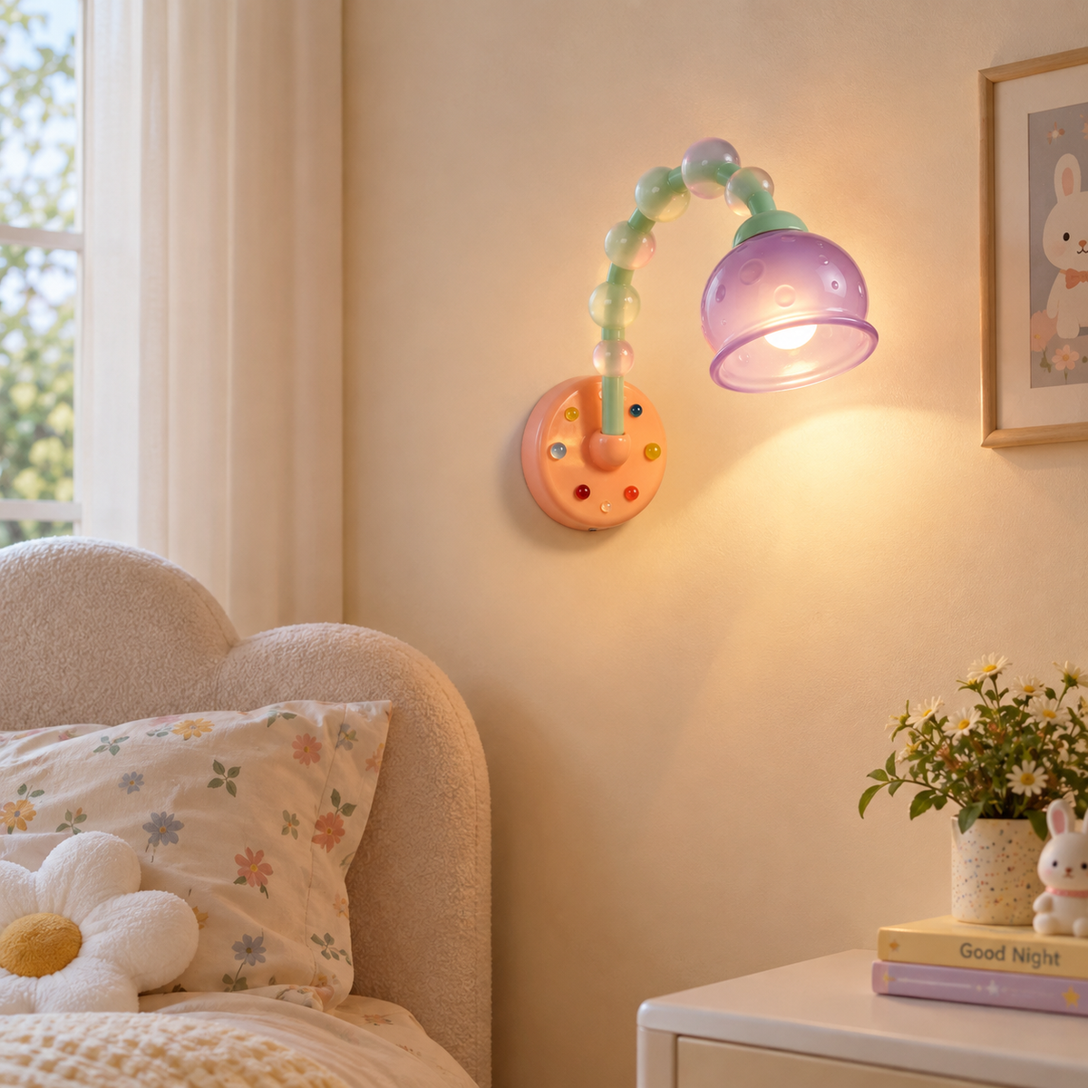 Kids Candy Bead Wall Sconce