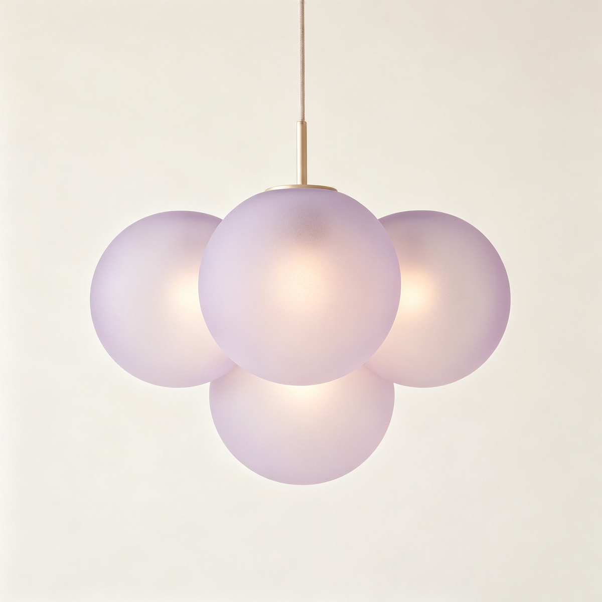 Lavender Bubble Glass Pendant Light
