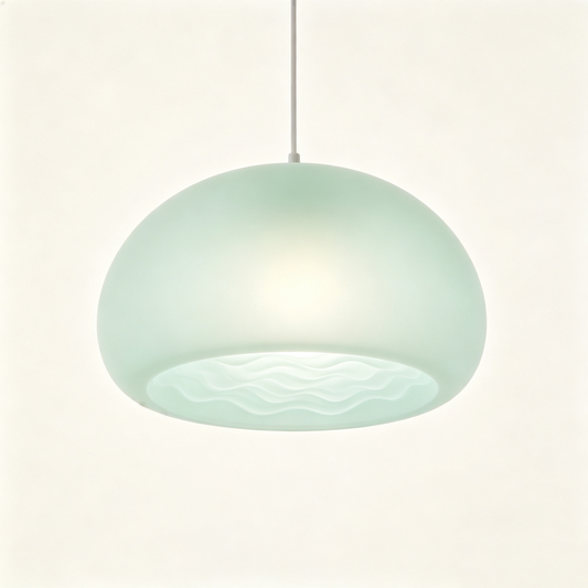Mint Green Wave Dome Pendant Light