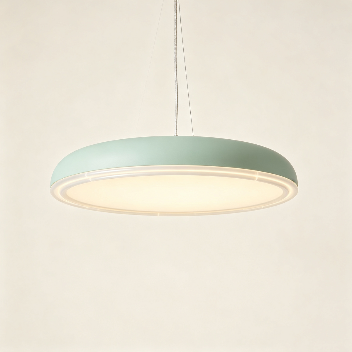Sage Green LED Ring Pendant Light